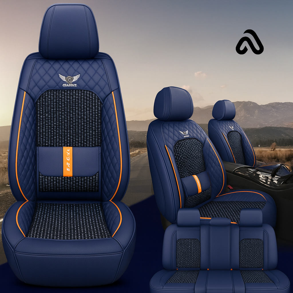 Kit Capa para Banco Premium Completa + BRINDE: Capa de Volante de Couro